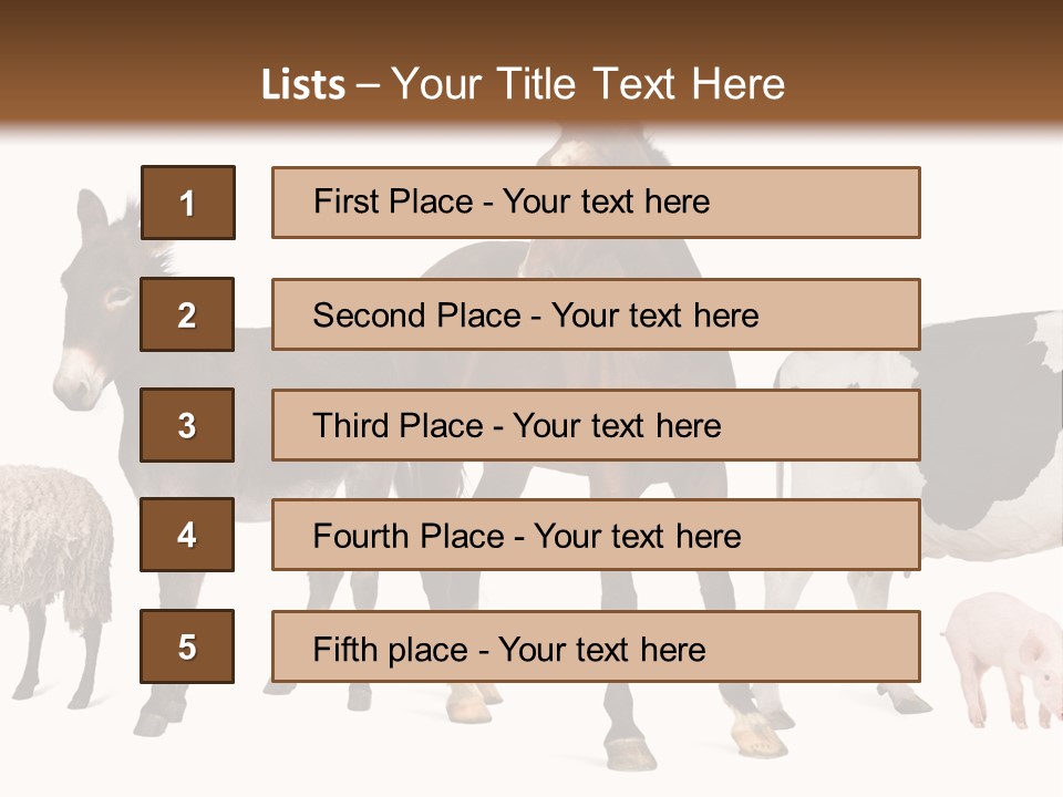 Cutout Group Canine PowerPoint Template