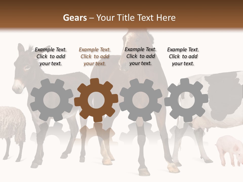 Cutout Group Canine PowerPoint Template