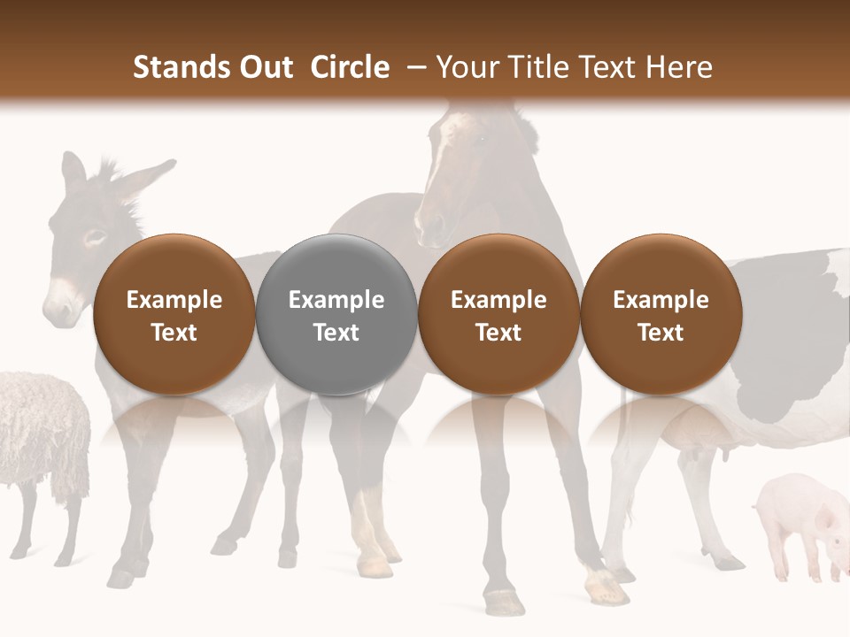 Cutout Group Canine PowerPoint Template