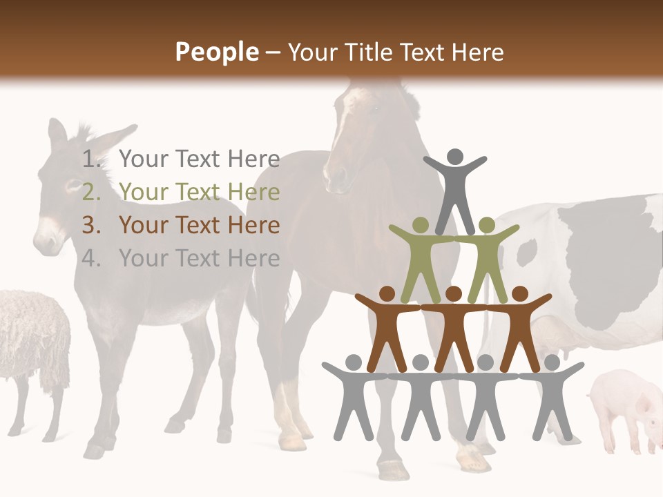 Cutout Group Canine PowerPoint Template