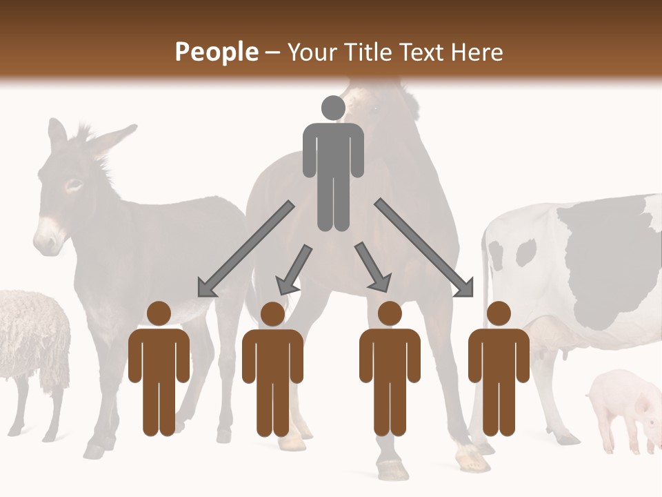 Cutout Group Canine PowerPoint Template