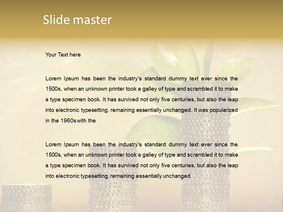 Currency Monetary Nature PowerPoint Template