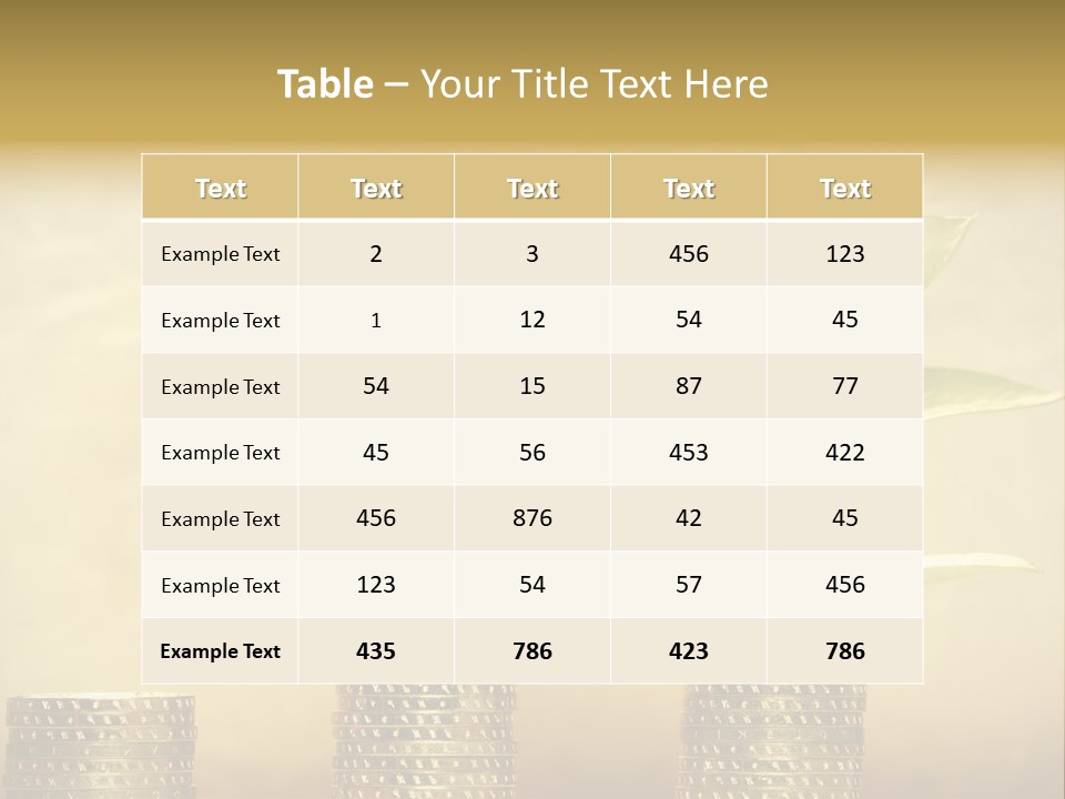 Currency Monetary Nature PowerPoint Template