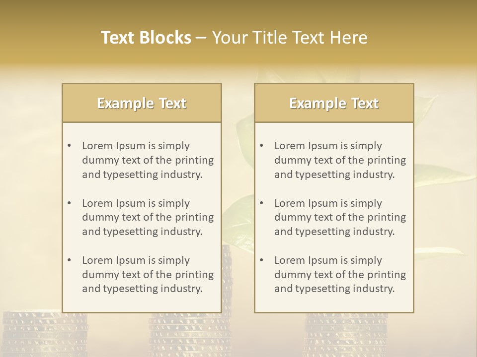 Currency Monetary Nature PowerPoint Template