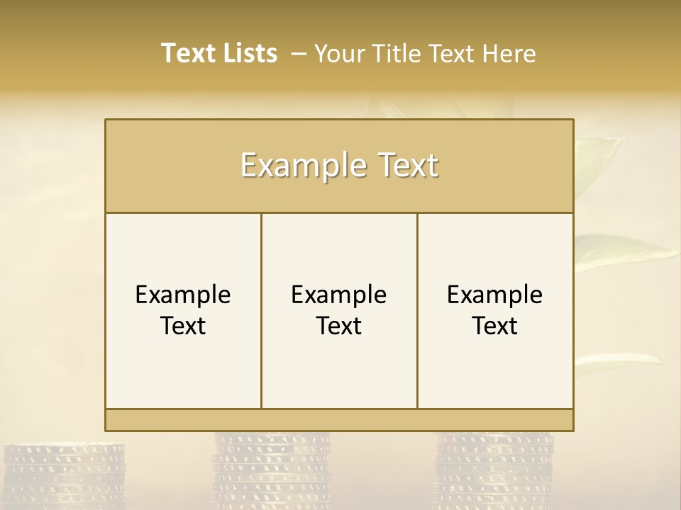 Currency Monetary Nature PowerPoint Template