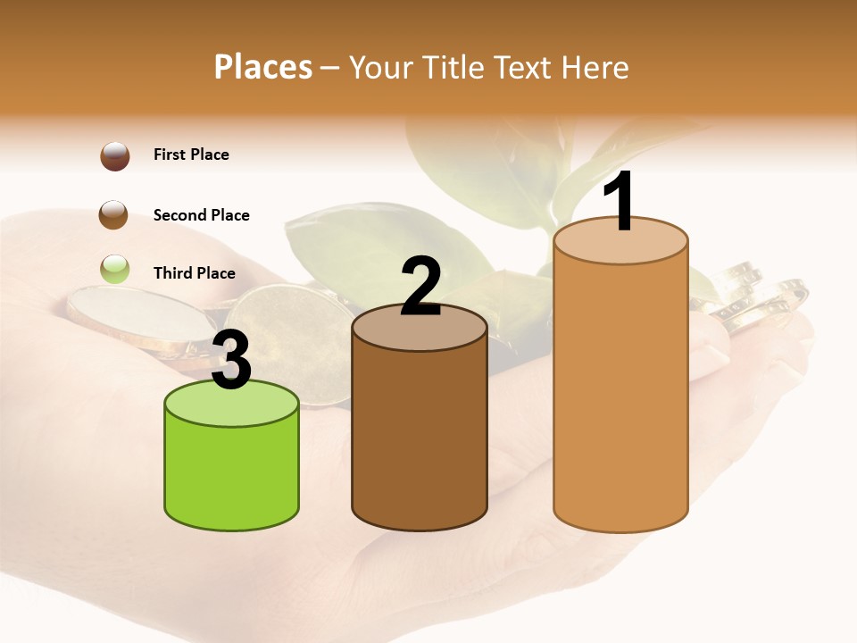 Golden Holding Monetary PowerPoint Template