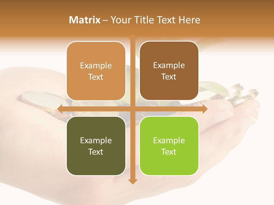 Golden Holding Monetary PowerPoint Template