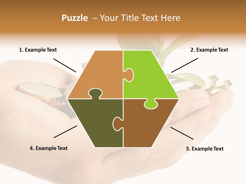 Golden Holding Monetary PowerPoint Template