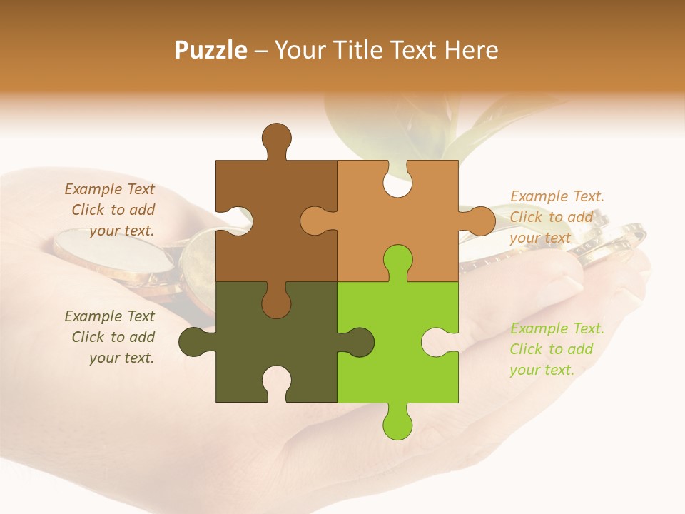 Golden Holding Monetary PowerPoint Template
