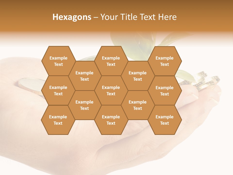 Golden Holding Monetary PowerPoint Template