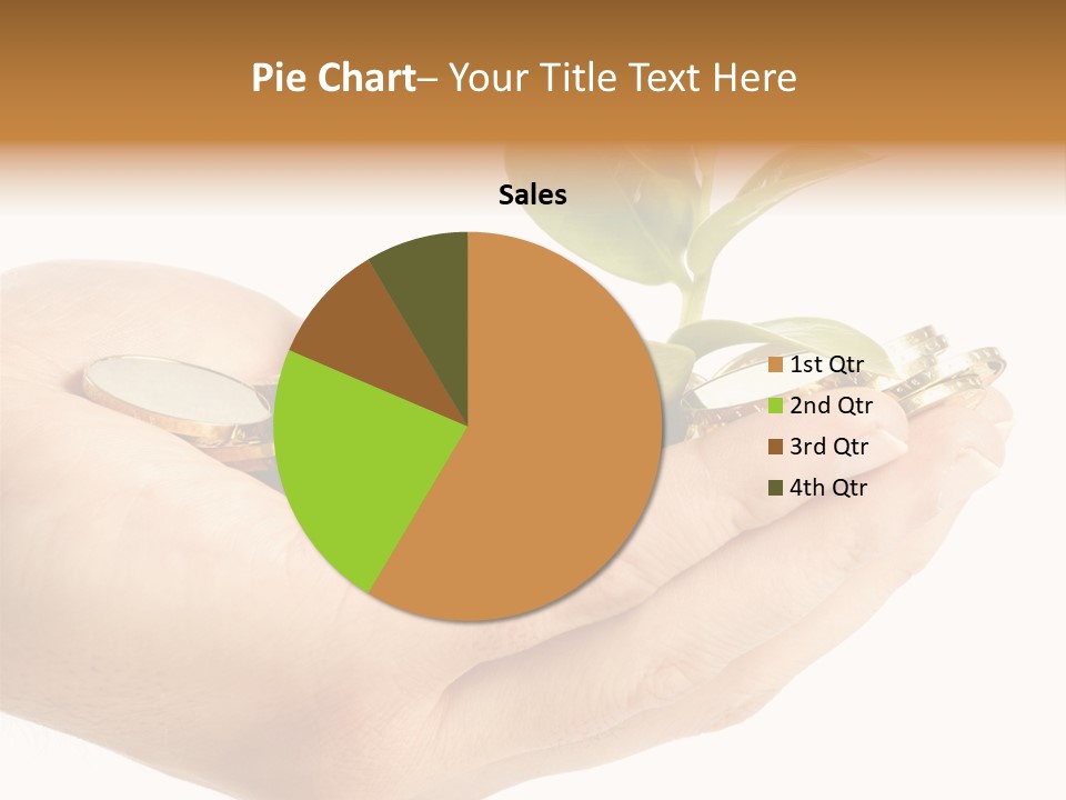 Golden Holding Monetary PowerPoint Template