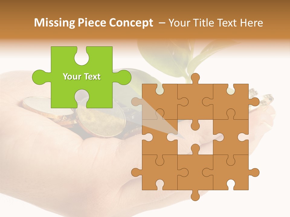 Golden Holding Monetary PowerPoint Template