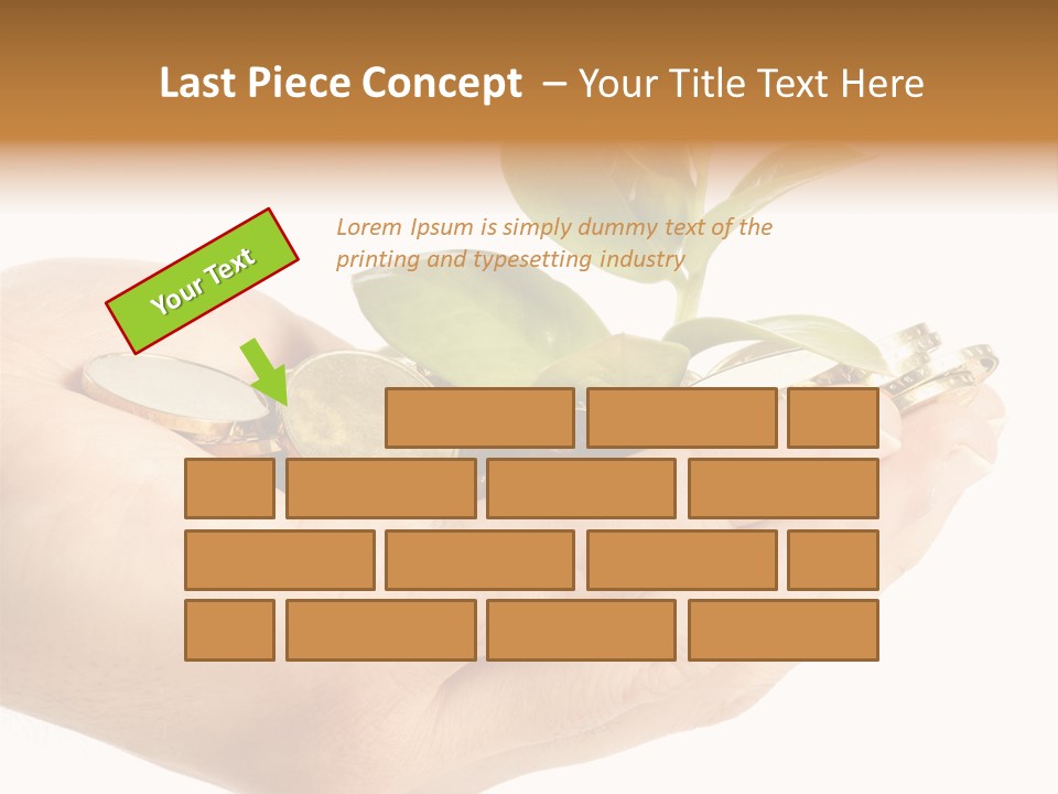 Golden Holding Monetary PowerPoint Template