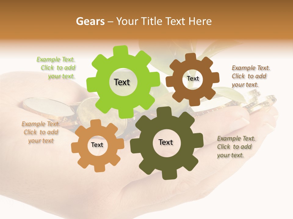Golden Holding Monetary PowerPoint Template
