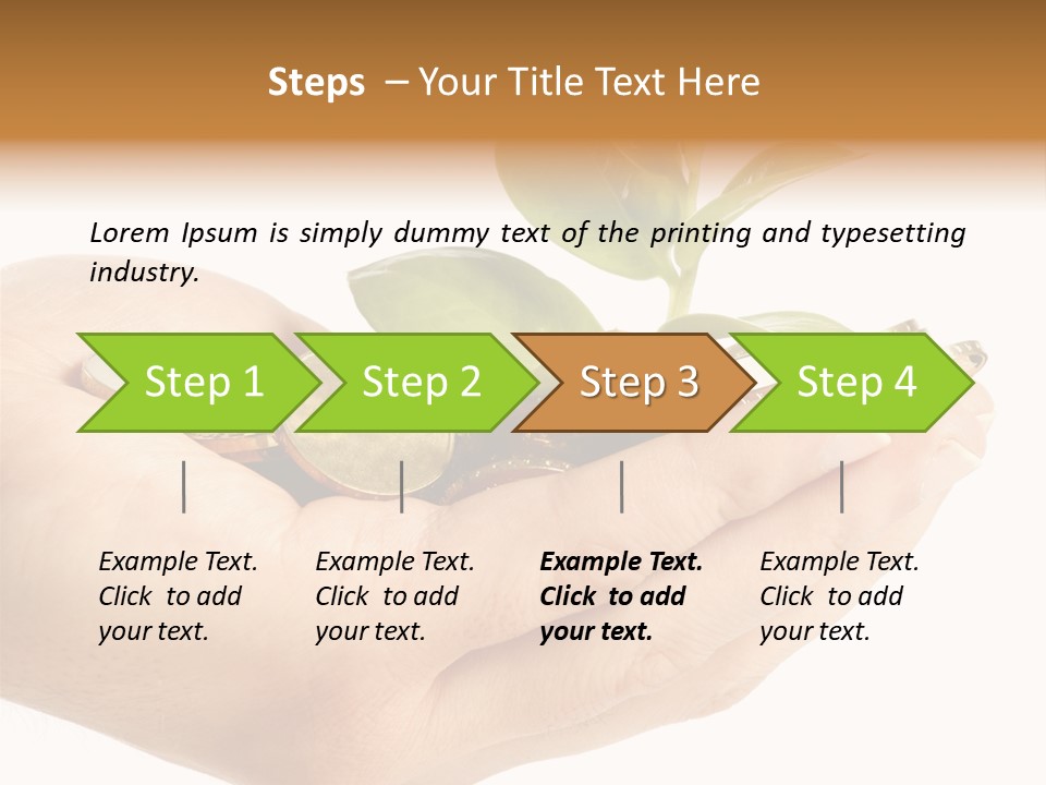 Golden Holding Monetary PowerPoint Template