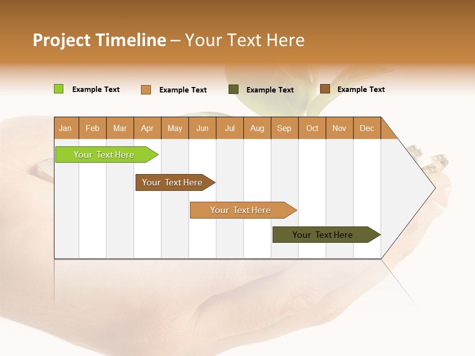 Golden Holding Monetary PowerPoint Template
