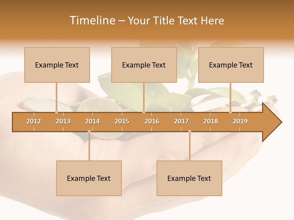 Golden Holding Monetary PowerPoint Template
