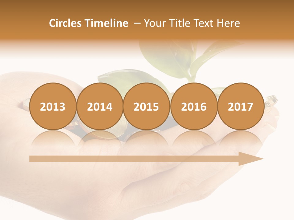 Golden Holding Monetary PowerPoint Template