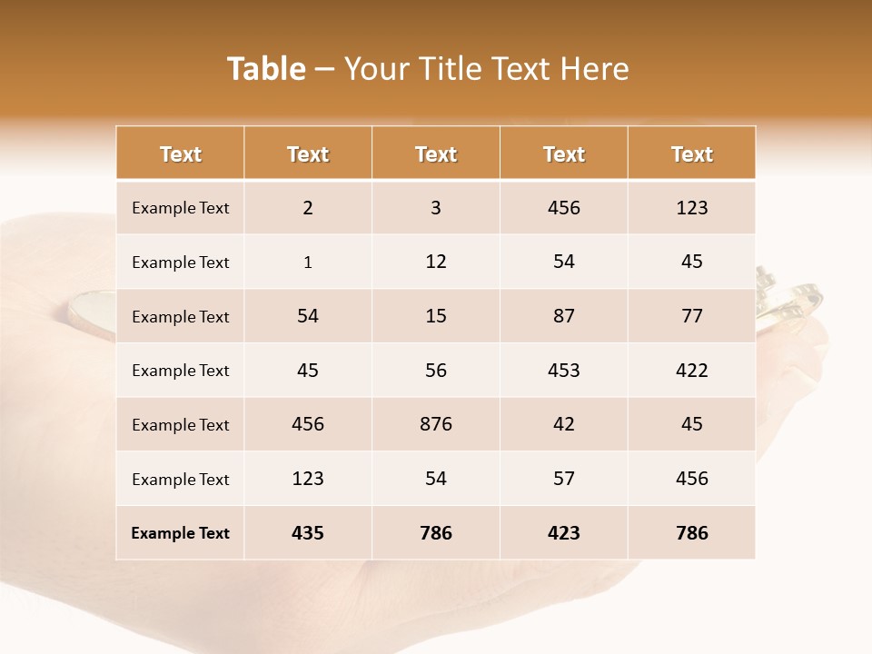 Golden Holding Monetary PowerPoint Template