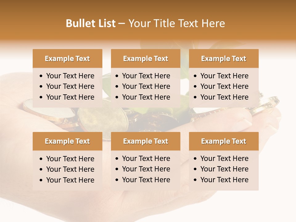 Golden Holding Monetary PowerPoint Template