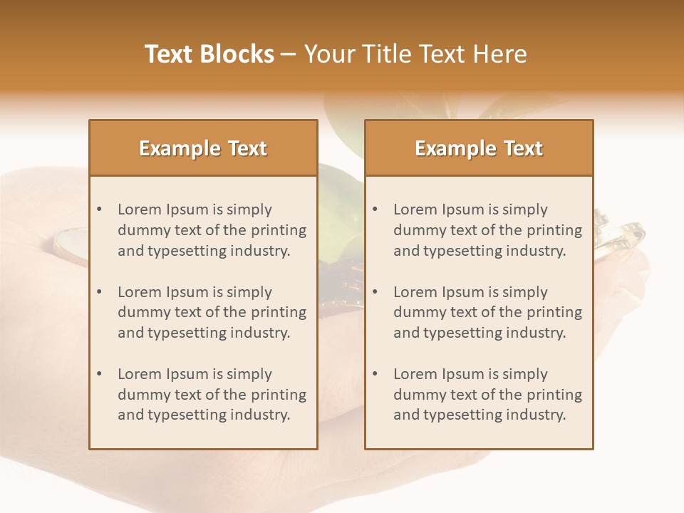 Golden Holding Monetary PowerPoint Template