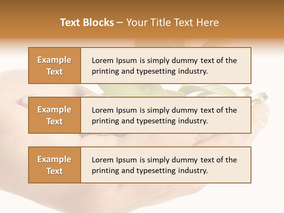 Golden Holding Monetary PowerPoint Template