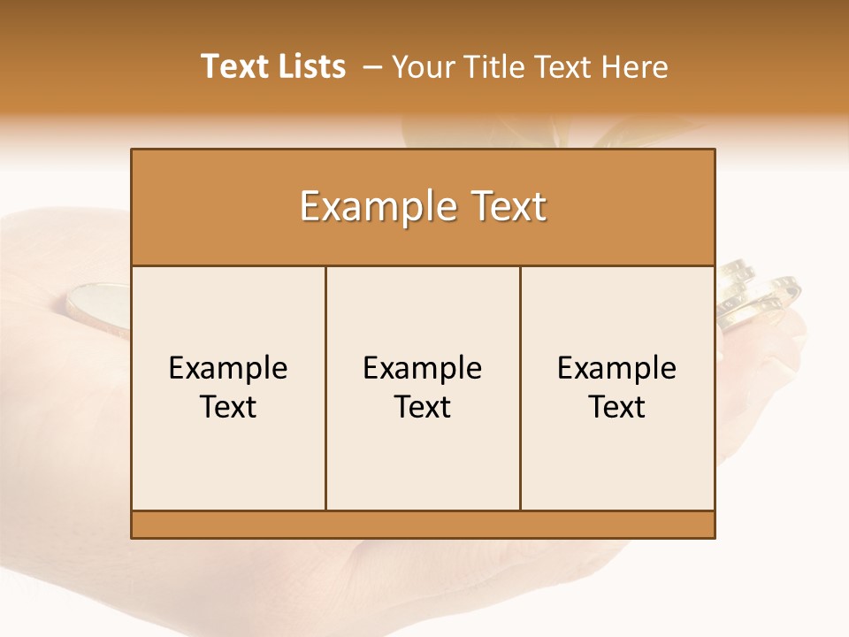 Golden Holding Monetary PowerPoint Template