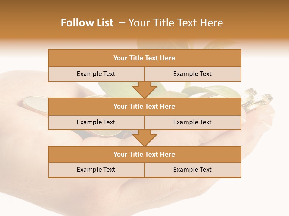 Golden Holding Monetary PowerPoint Template