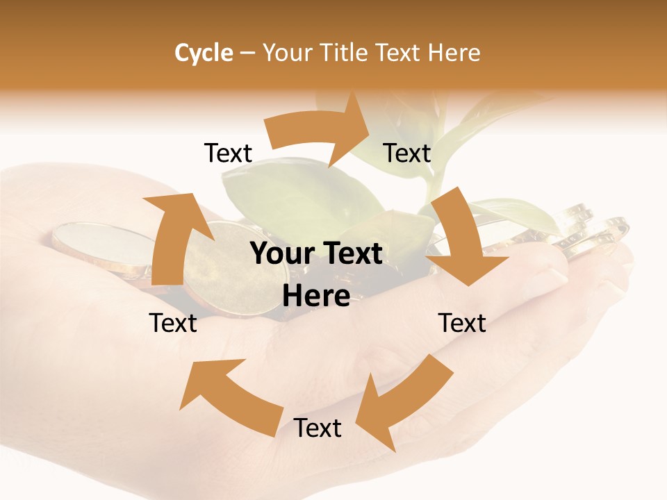 Golden Holding Monetary PowerPoint Template