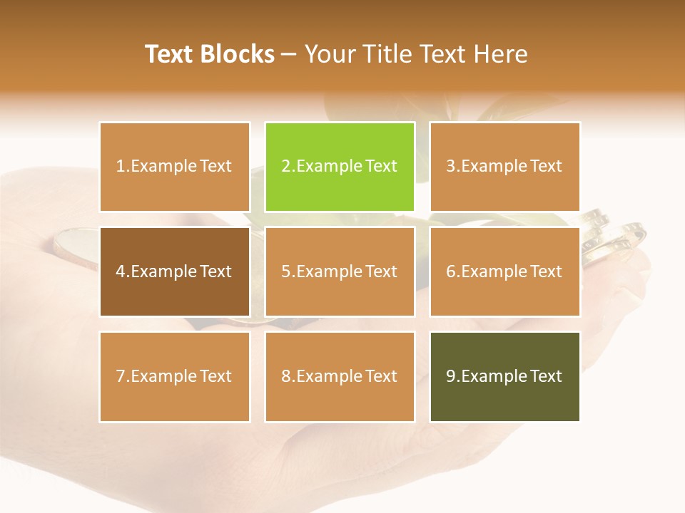 Golden Holding Monetary PowerPoint Template