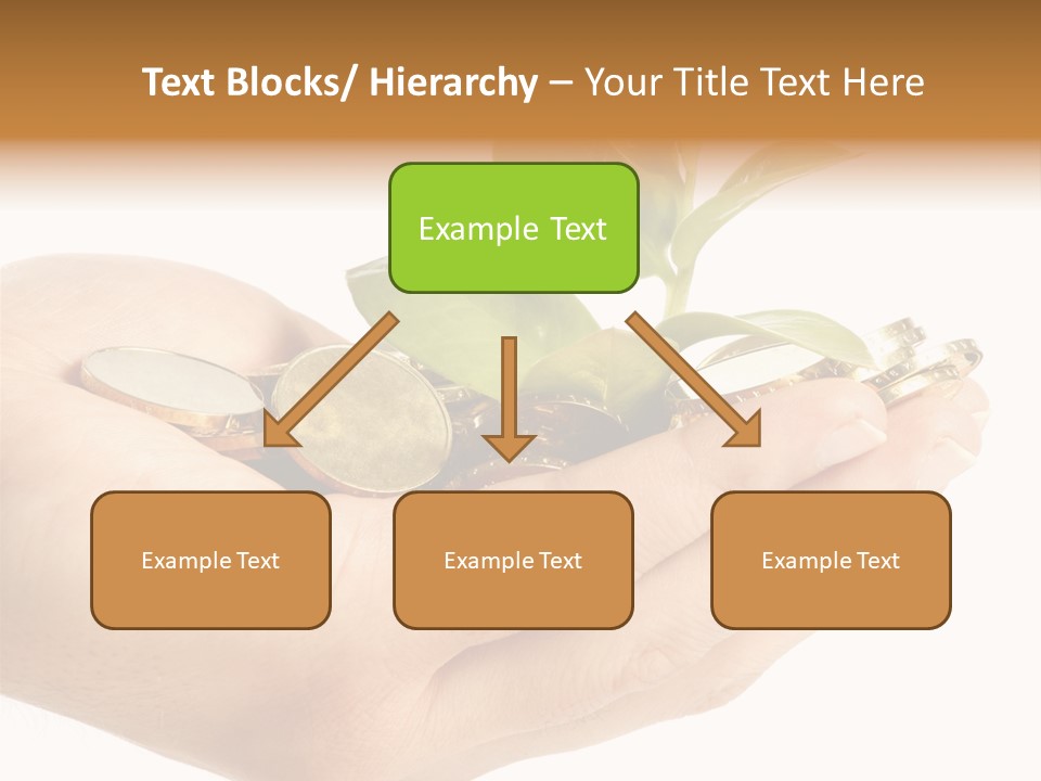 Golden Holding Monetary PowerPoint Template