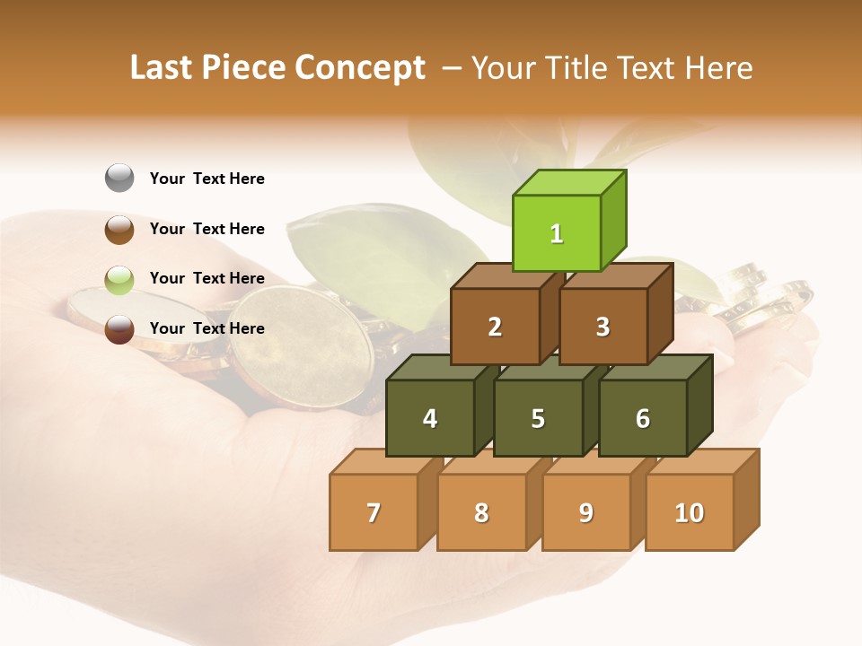 Golden Holding Monetary PowerPoint Template