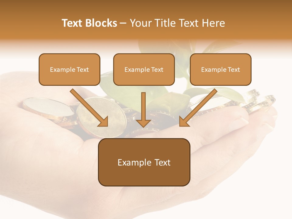 Golden Holding Monetary PowerPoint Template