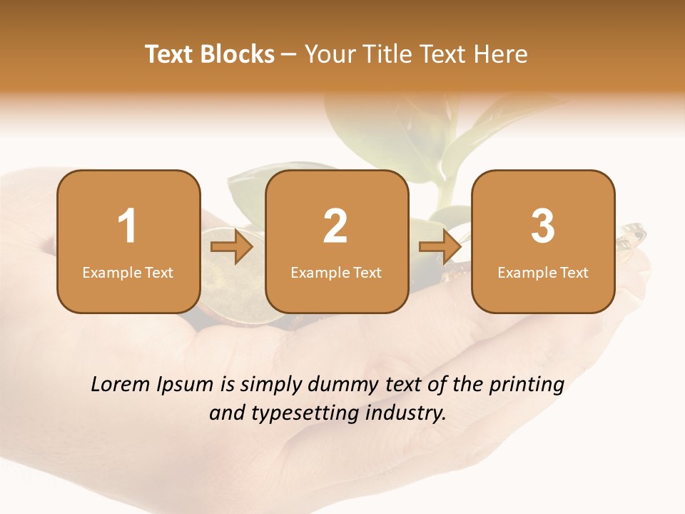 Golden Holding Monetary PowerPoint Template