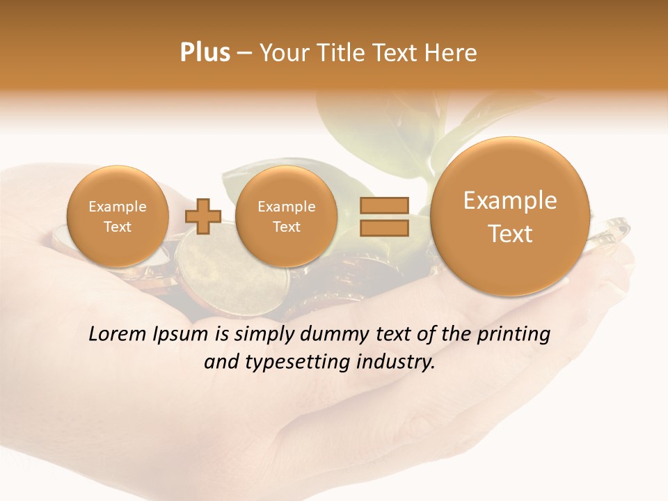 Golden Holding Monetary PowerPoint Template