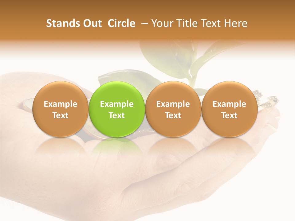 Golden Holding Monetary PowerPoint Template