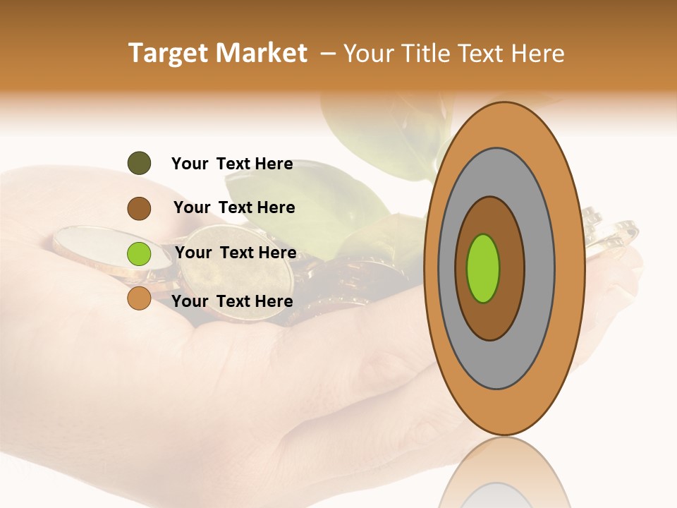 Golden Holding Monetary PowerPoint Template