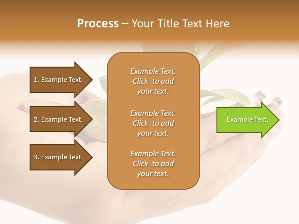 Golden Holding Monetary PowerPoint Template
