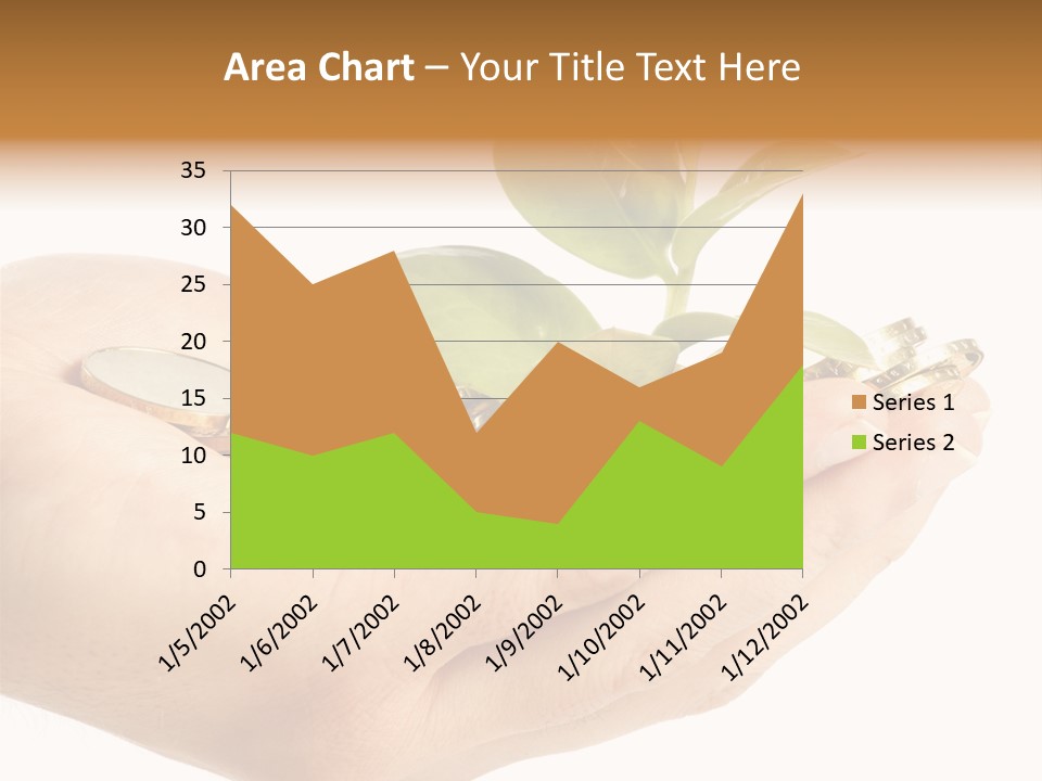 Golden Holding Monetary PowerPoint Template