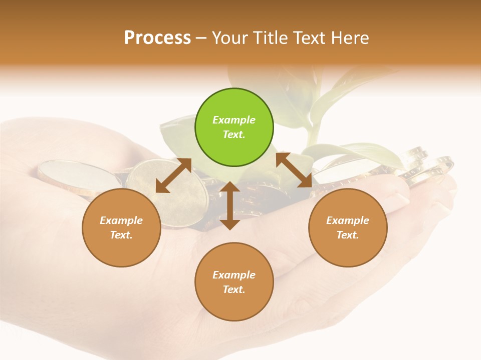 Golden Holding Monetary PowerPoint Template