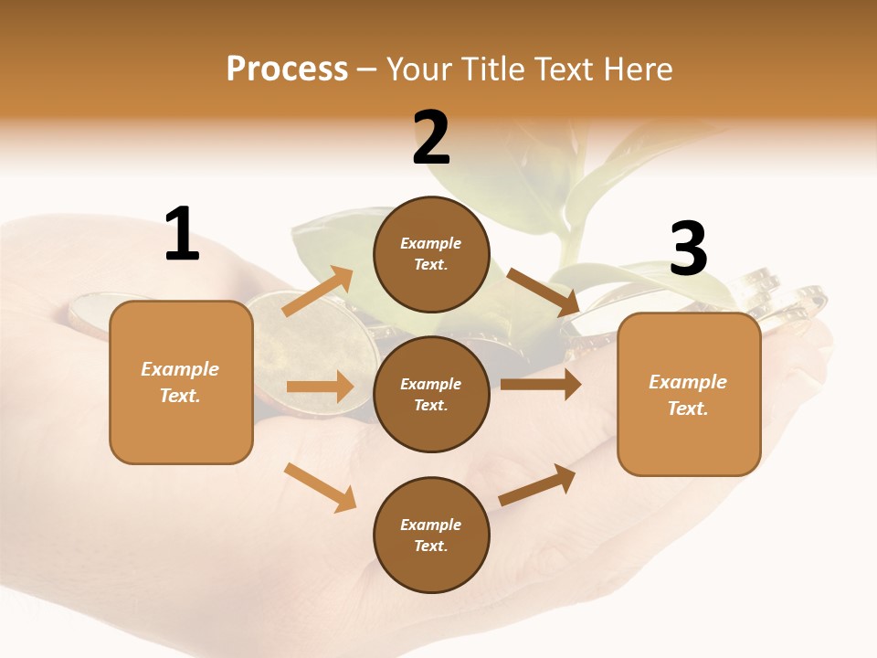 Golden Holding Monetary PowerPoint Template