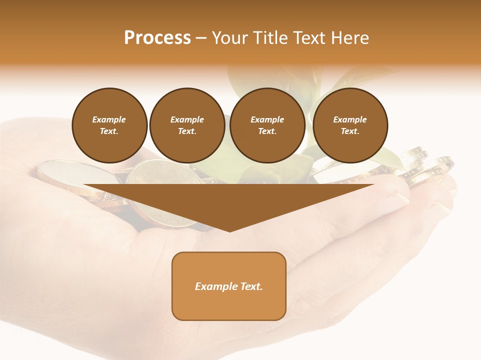 Golden Holding Monetary PowerPoint Template