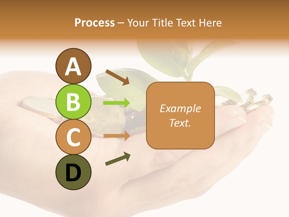 Golden Holding Monetary PowerPoint Template