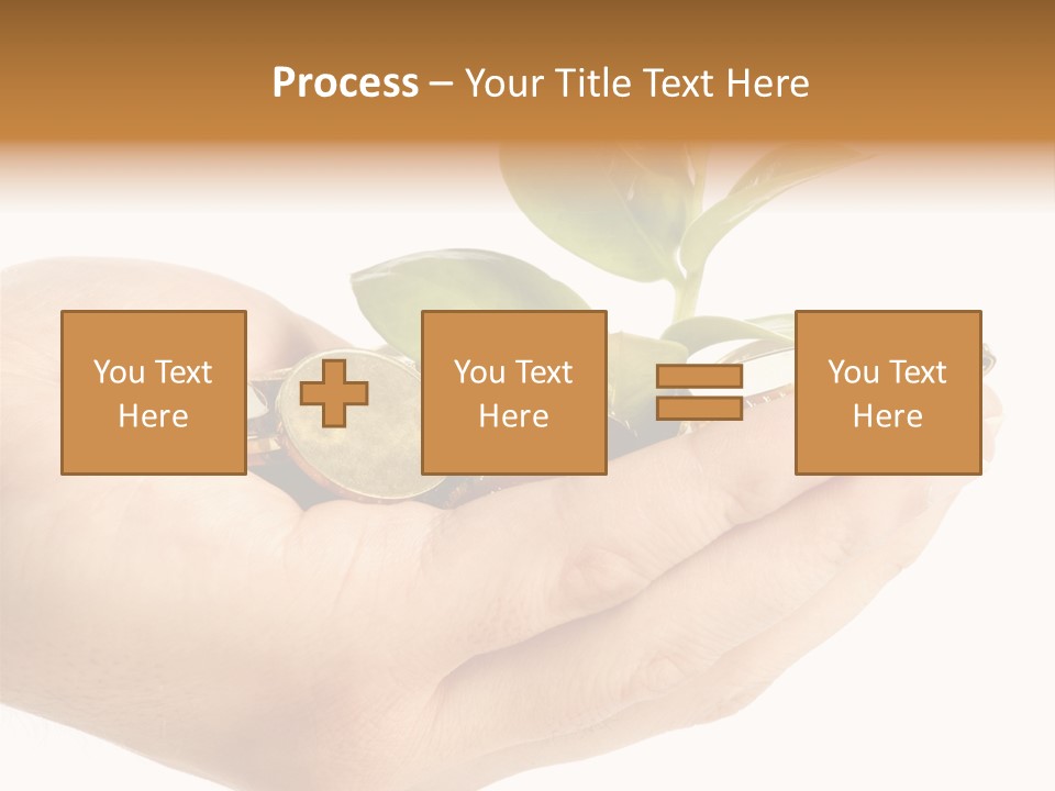 Golden Holding Monetary PowerPoint Template