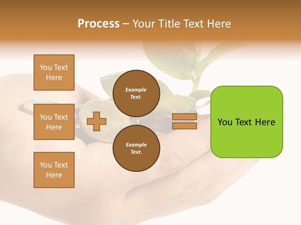 Golden Holding Monetary PowerPoint Template