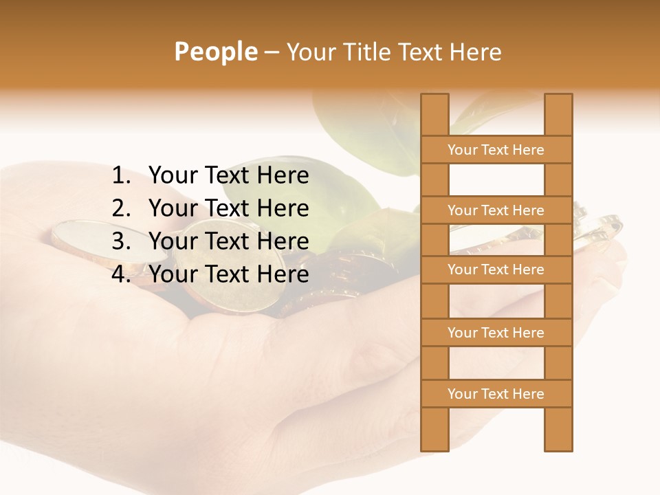 Golden Holding Monetary PowerPoint Template