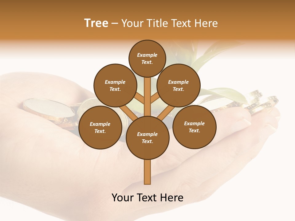 Golden Holding Monetary PowerPoint Template