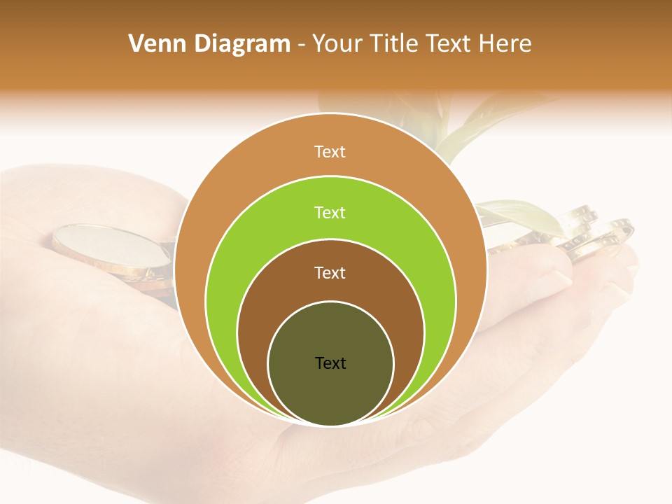 Golden Holding Monetary PowerPoint Template