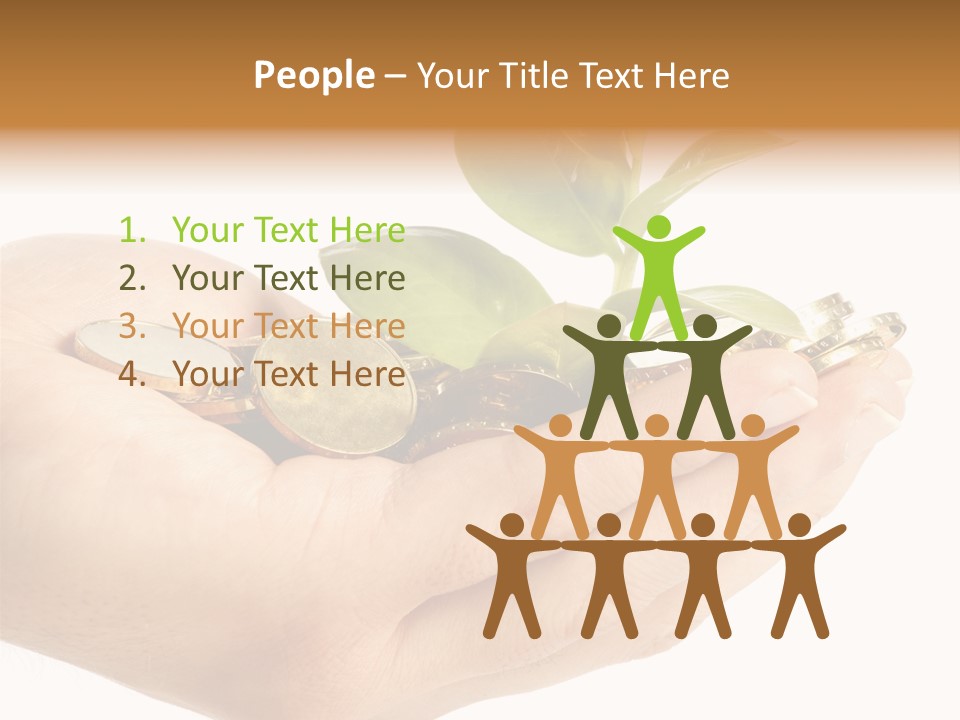 Golden Holding Monetary PowerPoint Template