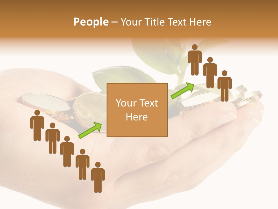 Golden Holding Monetary PowerPoint Template